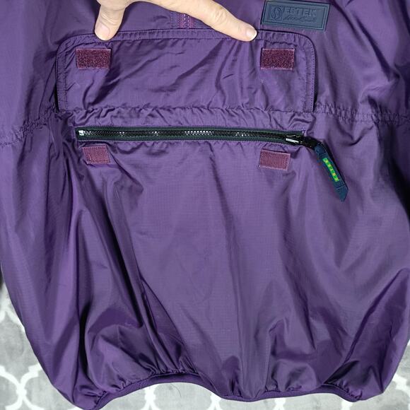 Eddie Bauer Ebtek Jacket Mens Small Purple Half Zip Insulated Windbreaker - Picture 8 of 8